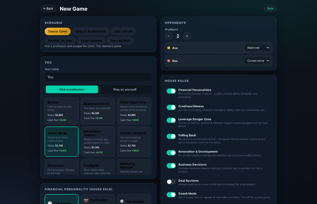 Passive Setup Screen